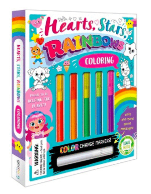 Hearts, Stars, Rainbows Coloring